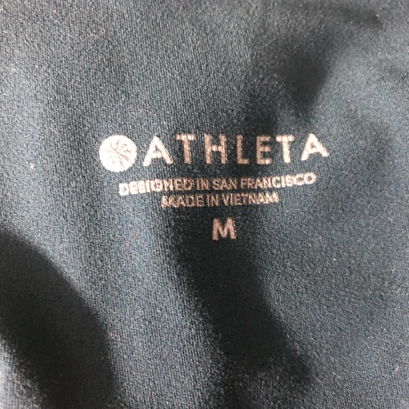 Athleta Green High Rise Crop leggings 78120 Sz M - Picture 5 of 6